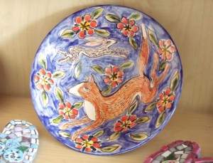 fox and hare plate        